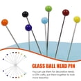 thumbnail image 6 of 500 Pcs Multicolor Glass Sewing Pins Straight Corsage Sticks for Quilting, Crafting, and Fabric Accessories, 6 of 6