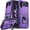 y Lavender, variant on for Samsung Galaxy Z Flip 4 Case with Camera Lens Protector, Heavy Duty Shockproof Full Body Protective Phone Cover,Built in Rotatable Magnetic Ring Holder Kickstand,2022 Lavender