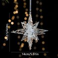 thumbnail image 3 of Adornos colgantes de copos de nieve transparentes para árbol de Navidad, colgante de acrílico, decoración navideña para el hogar, regalos de Navidad, Año Nuevo 2025, 3 of 5