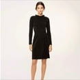thumbnail image 4 of Tory Burch Womens Isabelle Blouson Ruffle Neck Cocktail Dress Black Medium, 4 of 4