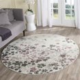 thumbnail image 2 of Safavieh Adirondack Collection ADR115L Ivory and Purple Modern Abstract Round Area Rug (6' Diameter), 2 of 3
