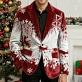 thumbnail image 5 of oelaio Christmas Gifts Mens Suit Jacket Tuxedo Jackets with Pockets Business Dinner Suit Blazer Jacket White XXXL, 5 of 8