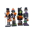 thumbnail image 2 of 4 Pièces Traditionnel Nutcracker en Bois Halloween Nutcracker Soldat Figure Décor, 2 of 9