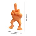 thumbnail image 2 of Figura del dedo medio con patas Ndcxsfigh decoración de escritorio naranja, 2 of 7