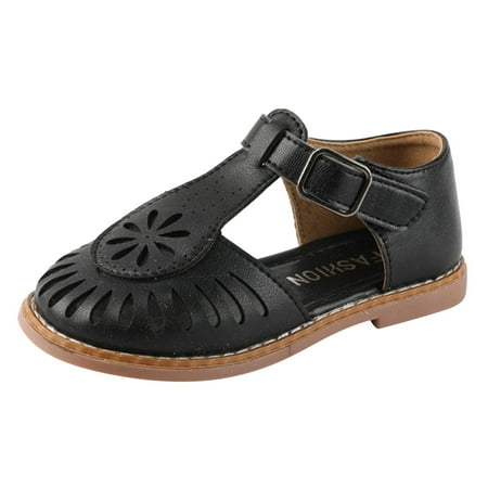 

MQLKF Children Sandals Fashion Baby Open Toe Princess Shoes Soft Soled Cut Out Beach Sandals Casual Cute Stylish Kids Walking shoes