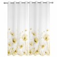 thumbnail image 4 of Outdoor Curtains for Patio Waterproof Vintage Floral Indoor/Outdoor Curtain Tiebacks Watercolor Flowers Yellow Privacy Curtain Sun Block Grommet Drapes for Pergolas Gazebo Porch 2 Panel 54x108 Inch, 4 of 9