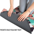 thumbnail image 3 of Orange Green White Checkerboard Checkered Pattern Hot Yoga Mat Towel Non Slip for Hot Yoga - Quick-Drying Yoga Mat Cover with 4 Corner Pockets with Travel Bag - Hot Yoga Towel Non Slip 70"x26", 3 of 6