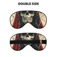 thumbnail image 2 of Goofa Gothic Skull With Roses Printed Sleep Eye Mask for Men Women, Zero Eye Pressure Sleeping Mask, Light Blocking Night Blindfold, Soft Eye Shade Cover, 2 of 7