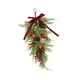 thumbnail image 3 of Guirnalda navideña con forma de lágrima, adorno colgante navideño, corona rústica de hojas para puerta con lazo para chimenea de granja, 3 of 9