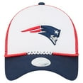 thumbnail image 2 of Women's New Era White/Navy New England Patriots Friendship Bracelet 9FORTY Adjustable Hat, 2 of 5