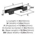 thumbnail image 3 of Miseno Mcptrp4300 Alder 3" Center To Center Handle Cabinet Pull - Chrome, 3 of 4