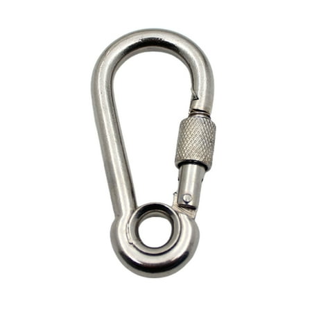 2 Pcs Heavy Duty Carabiner Clips Fastener Hook Screw Gate Buckle Quick Links Lock Rings Hook for Outdoor Camping Hiking