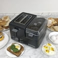 thumbnail image 4 of West Bend Multifunctional Breakfast Station, 2-Slice Toaster with Egg Cooker and Meat Warmer, in Black, 4 of 9