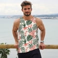 thumbnail image 6 of Lsque Lilies Flowers Pattern Mens Tank Tops Muscle Athletic Quick Dry Sleeveless Workout Fitness T Shirts Beach Tank Top, Loose-fit Sleeveless Shirt for Men-Large, 6 of 7