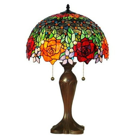 - Amora Lighting Amora Lighting AM1534TL16 Tiffany Style Roses Table Lamp 23 In