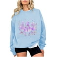 thumbnail image 3 of VKOYWKM Women Oversized Sweatshirt Halloween Ghost Graphic Sweatshirt Crewneck Long Sleeve Fall Pullover Party Tops Oversized Sweatshirts, 3 of 5