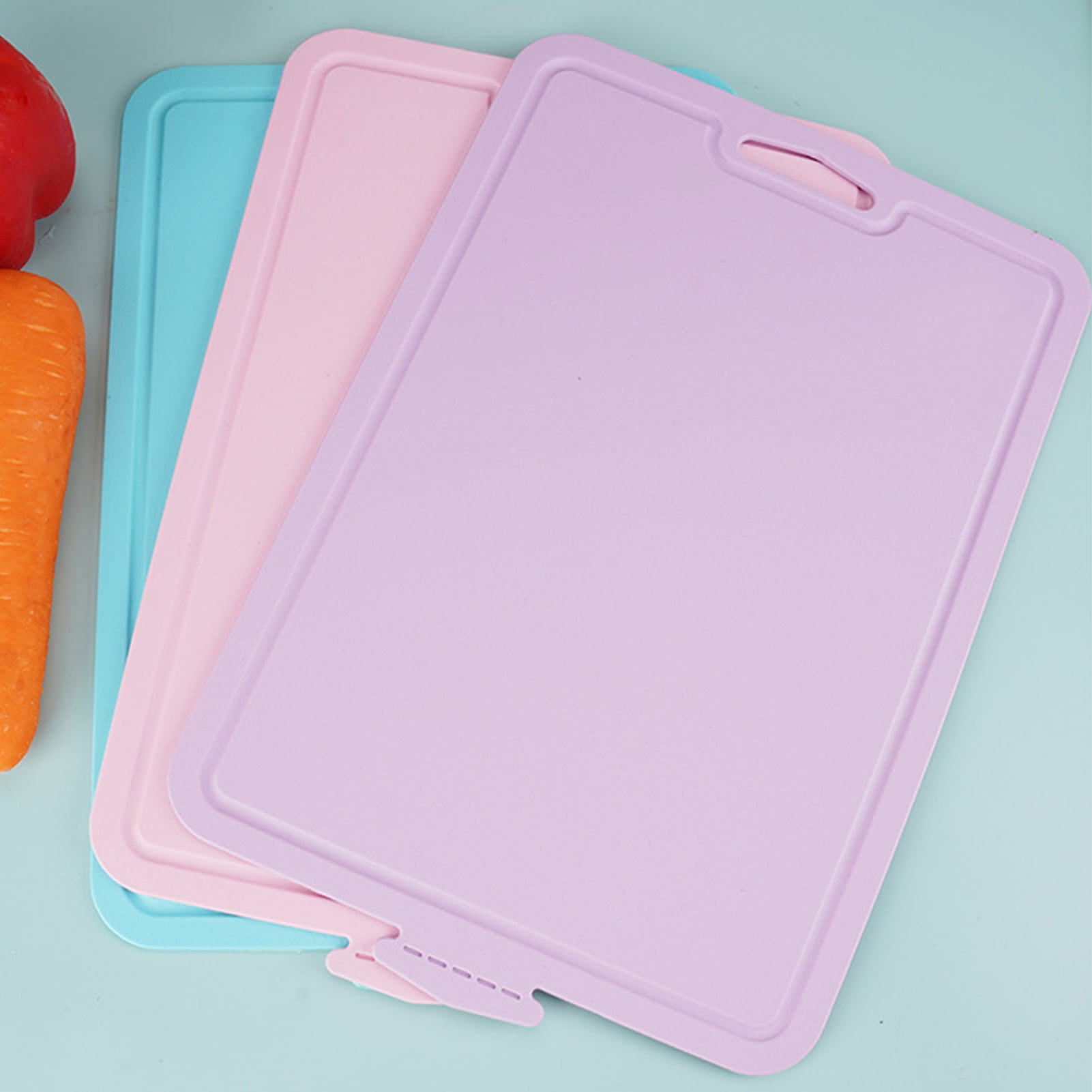 Eoperou Silicone Cutting Board Foldable Reversible Non Slip Cutting Mat Food-Grade BPA Free Dishwasher Safe Kitchen Tools for Camping