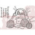 thumbnail image 2 of Woodware Clear Stamps 3.5"X5.5"-Knitting Bag, 2 of 2