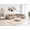 Beige, variant on Oversized Cloud Velvet Curved Sectional Couch 118', Boneless Couch with L-Shape Chaise, Upholstered Compression Memory Foam Modular Sectional Sofa for Living Room, No Assembly Required
