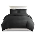 thumbnail image 2 of Home Essence Stain Release Reversible 3 Piece Duvet Cover Set, King/Cal King, Solid Black, 2 of 12