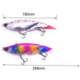 thumbnail image 6 of NIBOLOG 190mm 55g Fishing Lure Dual Hooks Realistic Appearance Universal Topwater Fishing Minnow Hard Tail Swimbait for Sea Fishing, 6 of 8