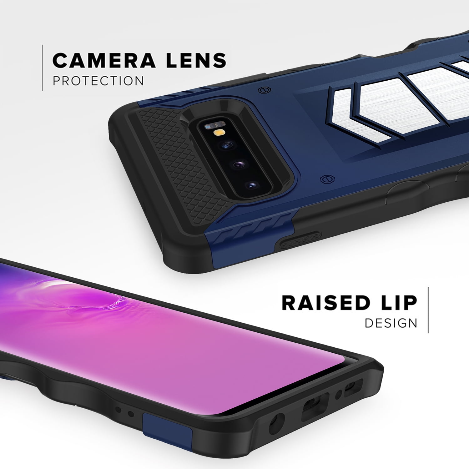 ZIZO Electro Series for Samsung Galaxy S10 with Card Slot and Air Vent Magnetic Holder Red Black ZIZO Electro Series for Samsung Galaxy S10 with Card Slot and Air Vent Magnetic Holder Red Black