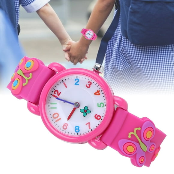 Reloj de pulsera de dibujos animados Jadeshay a prueba de agua para niños color púrpura