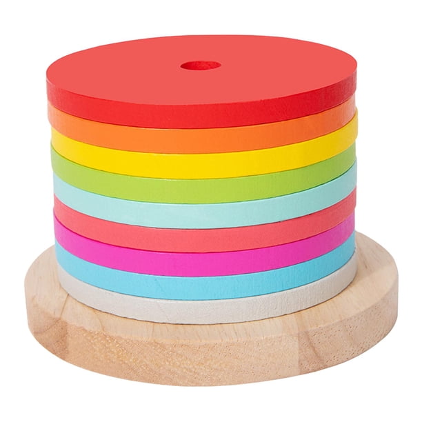 Juego de clasificación y apilamiento de madera, rompecabezas de formas educativo para el aprendizaje preescolar, niños y niñas, niños de 3 años en ade