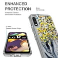 thumbnail image 3 of LG K22 Phone Case, LG K22+ Case, LG K32 Case, Rosebono Hybrid Bling Glitter Sparkle Epoxy Graphic Marble Colorful Silicone Skin Cover Armor Case for LG K22 (Dark Blue), 3 of 6