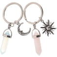 thumbnail image 3 of BRIGHTFUFU 2pcs Exquisitos Llaveros Llaveros Llaveros de Metal Llaveros en forma de Sol y Luna, 3 of 8