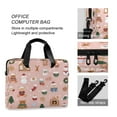 thumbnail image 4 of 16" Laptop Briefcase for Work Travel Laptop Shoulder Bag Carrying Handbag Laptop Case Pink Cute Christmas Icons, 4 of 8