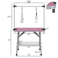 thumbnail image 3 of Pefilos 36" Pet Grooming Table for Large Dogs Adjustable Height Portable Trimming Table Drying Table w/Arm/Noose/Mesh Tray, Pink, 3 of 11