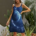 thumbnail image 3 of Galaxy Star Outer Space Women's Summer Dresses 2025 Beach Casual Sleeveless Floral Print Tank Loose Sundress, 3 of 8