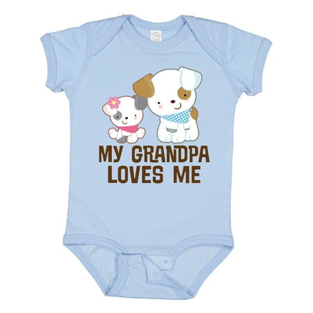 

Inktastic My Grandpa Loves Me Girls Gift Baby Girl Bodysuit
