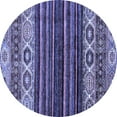 thumbnail image 1 of Ahgly Company Machine Washable Indoor Round Abstract Blue Modern Area Rugs, 6' Round, 1 of 4