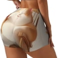 thumbnail image 1 of Fotbe Relaxing Cat With Tea Shorts Sin Costuras – Shorts Deportivos de Cintura Alta para Mujer, Elásticos para Gimnasio, Yoga, Running o Ciclismo-X-Large, 1 of 8