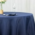thumbnail image 3 of BalsaCircle 132" Round Premium Polyester Tablecloth Wedding Table Linens Navy Blue, 3 of 8