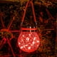 thumbnail image 2 of Guirnalda de luces LED solares colgantes para decoración de jardín, resistente al agua rojo, 2 of 9