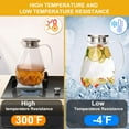 thumbnail image 6 of Glass Pitcher with Lid, Precise Scale Line, Hot/Cold Water Jug, Juice and Iced Tea Beverage Carafe with Lid, 6 of 15