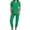 001 Green, variant on Women's Scrub Set V-Neck V Neck Short Sleeve Workwear Set for Doctors Nurses Professionals Caregiver