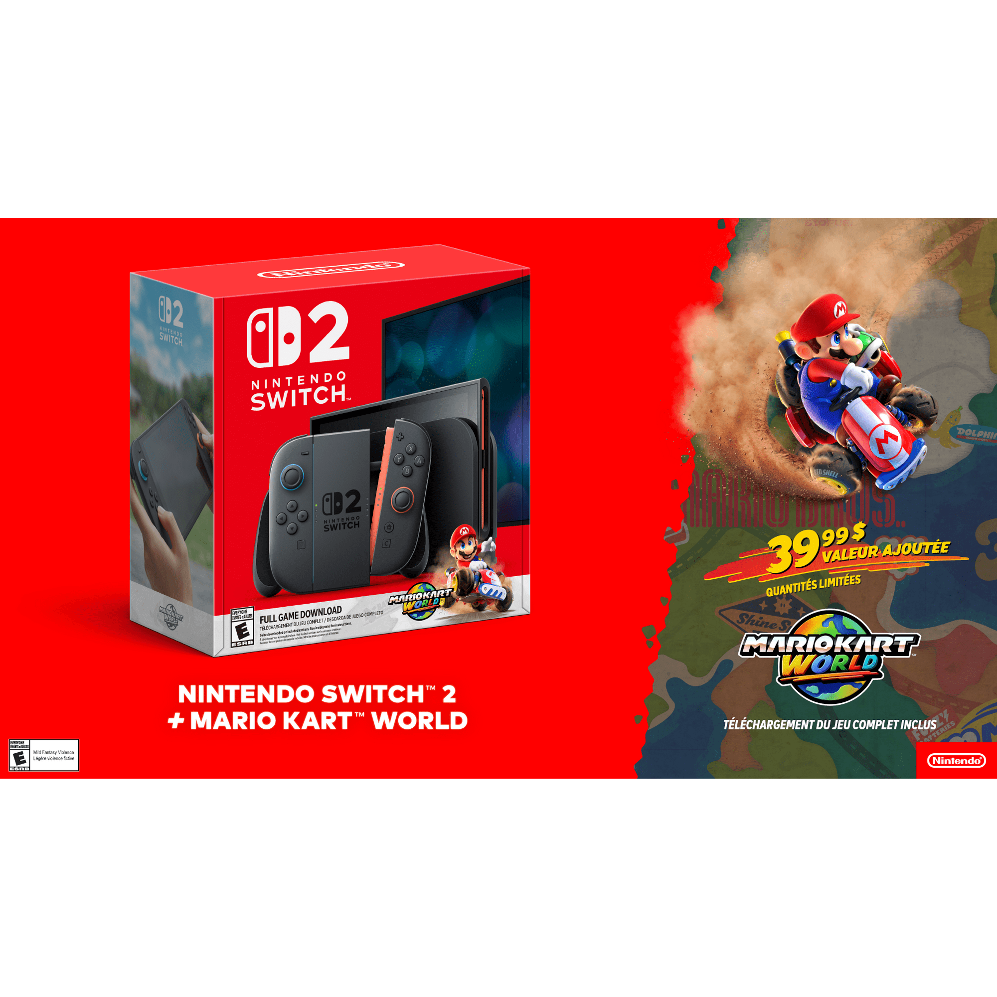 Nintendo Switch™ 2 + Mario Kart™ World Bundle - Walmart.ca
