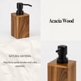 thumbnail image 6 of Bath Hand Soap & Lotion Dispenser ACACIA 10 FL OZ Brown and Black, 6 of 10