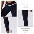 thumbnail image 5 of Sarapandan High Waist Yoga Pants Women Sports Stretch Belly Control Hip Lift Workout Leggings for Fitness Running Black L, 5 of 6