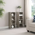 thumbnail image 6 of 71" Tall Narrow Bookcase with Storage Cabine,8 Tier Cube Bookshelf Display Shelf Stand for Home Office, Living Room,Gray, 6 of 7