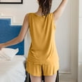 thumbnail image 4 of MGDXOX Tank Top Pajama Set for Women Summer Cooling Short Pj Casual Soft Sleeveless Sleepwear 2 Piece Cute Loungewear Sets Gold XXL, 4 of 5