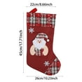 thumbnail image 2 of Festive Knitted Stocking Hanger for Holiday Mantle Fireplace Decorative Pouch Christmas Display, 2 of 6