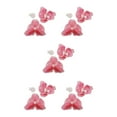 thumbnail image 2 of maskred 50pcs Long-lasting Durability Faux Silk Orchid Heads Designed For Low Deep pink stripe 5Set, 2 of 6