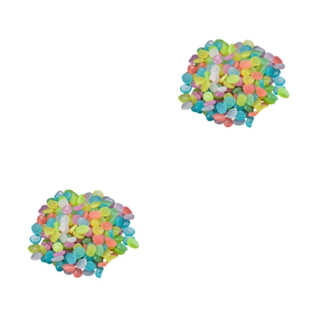 Destyer Aquarium Decoration With Glow In Dark Rocks Style Not Easy To Deform multicolour 2Set