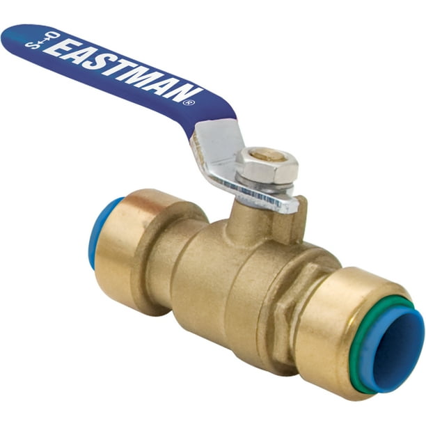 Eastman 75199LF PushFit Ball Valve, 1 inch, Brass