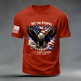 thumbnail image 4 of 250 Anniversary Usa T Shirt Patriotic Independence Day American Flag T-Shirt Memorial Day Tee Tops Casual Crew Neck Short Sleeve Beach (Red,XL), 4 of 6